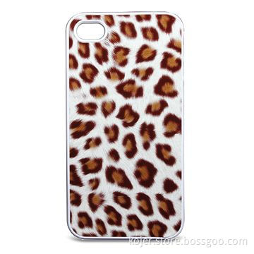 Case for iPhone 4, Made of PC and PU Materials with Leopard Line Pattern on the Case